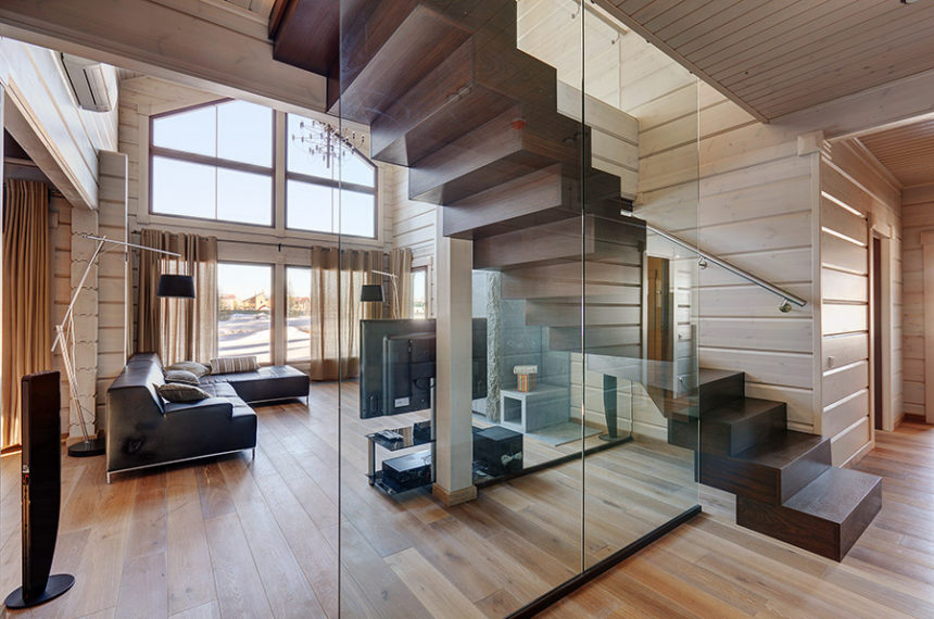 Honka Serenata is a popular design with high ceilings and wonderfully light-filled living room.