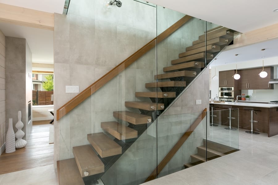 contemporary-log-home-canada-staircase