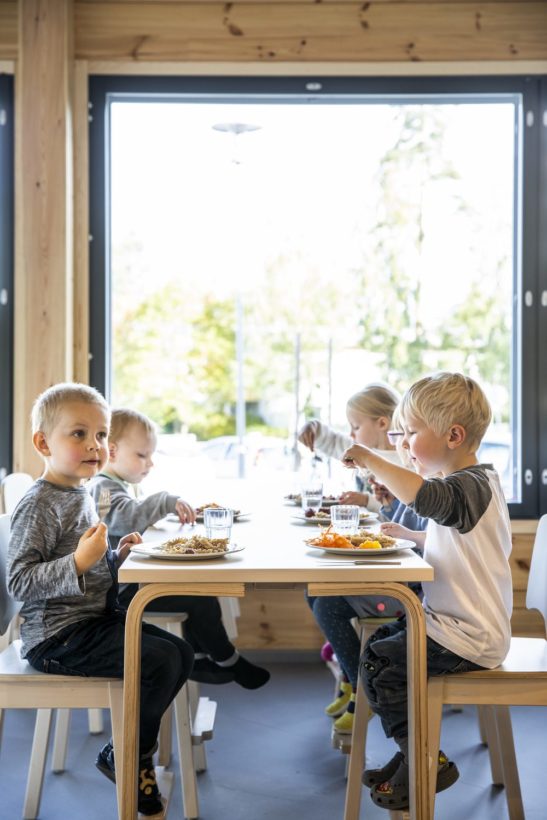 Log-built schools and daycare centres - healthy environments for education
