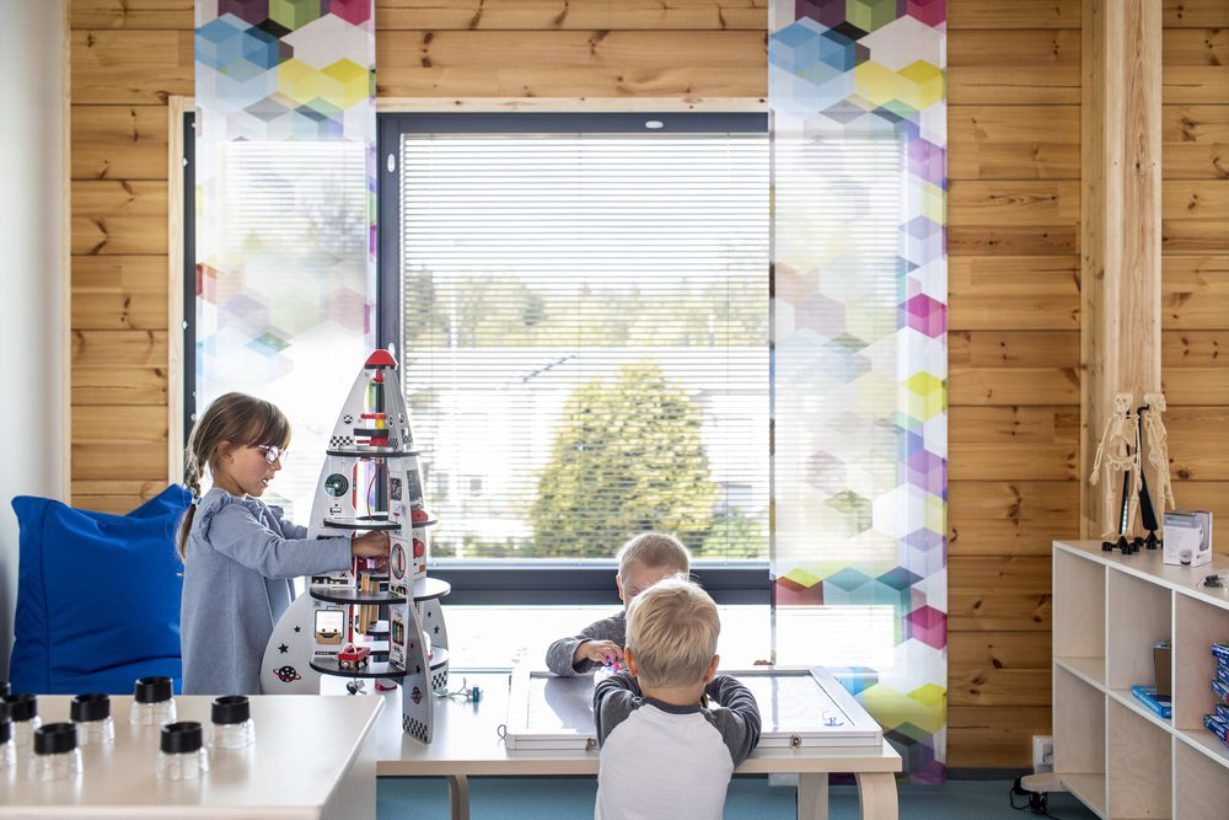A LEED Gold-certified daycare centre built from healthy, natural Honka timber in Haukilahti, Espoo