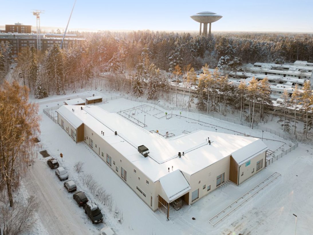 A LEED Gold-certified daycare centre built from healthy, natural Honka timber in Haukilahti, Espoo