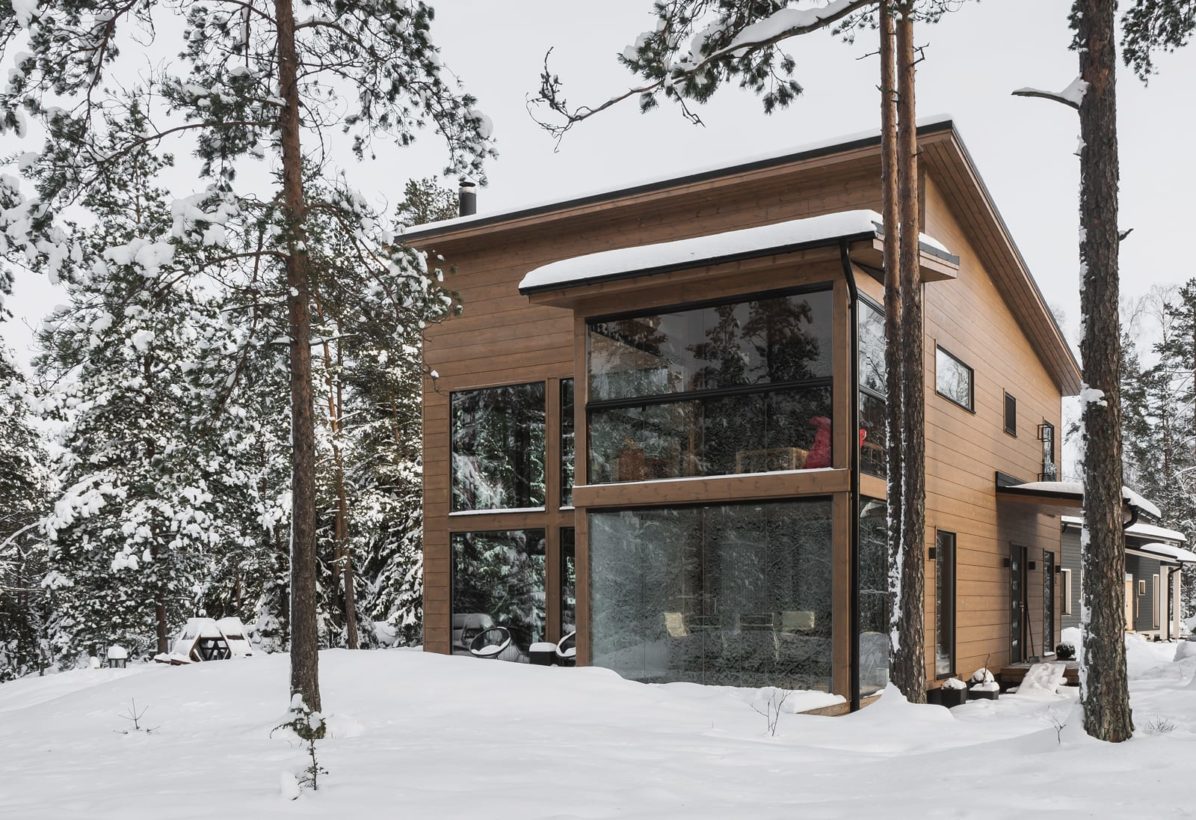 Simple living — this is the log home of Karen and her family