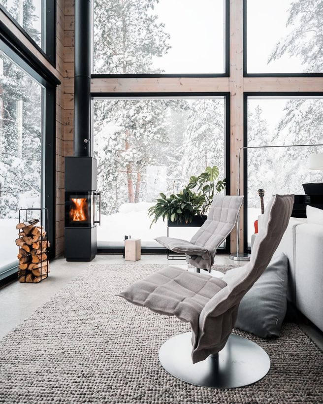 Simple living — this is the log home of Karen and her family