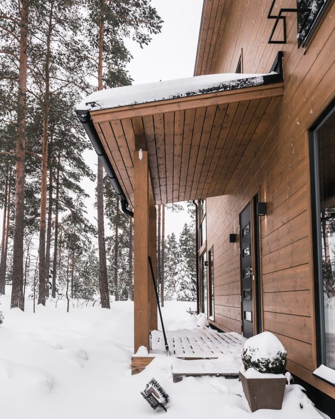 Simple living — this is the log home of Karen and her family