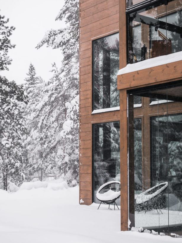 Simple living — this is the log home of Karen and her family