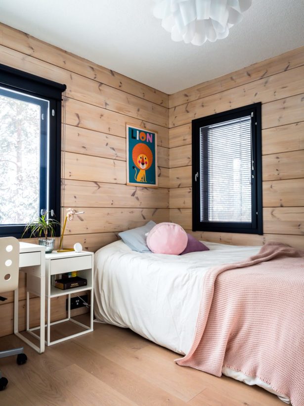 Simple living — this is the log home of Karen and her family