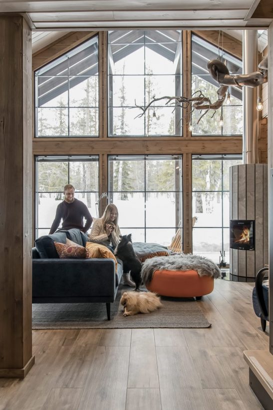 Breathing is easy in the atmospheric Honka log cabin home loved by Ellinor and Adrian