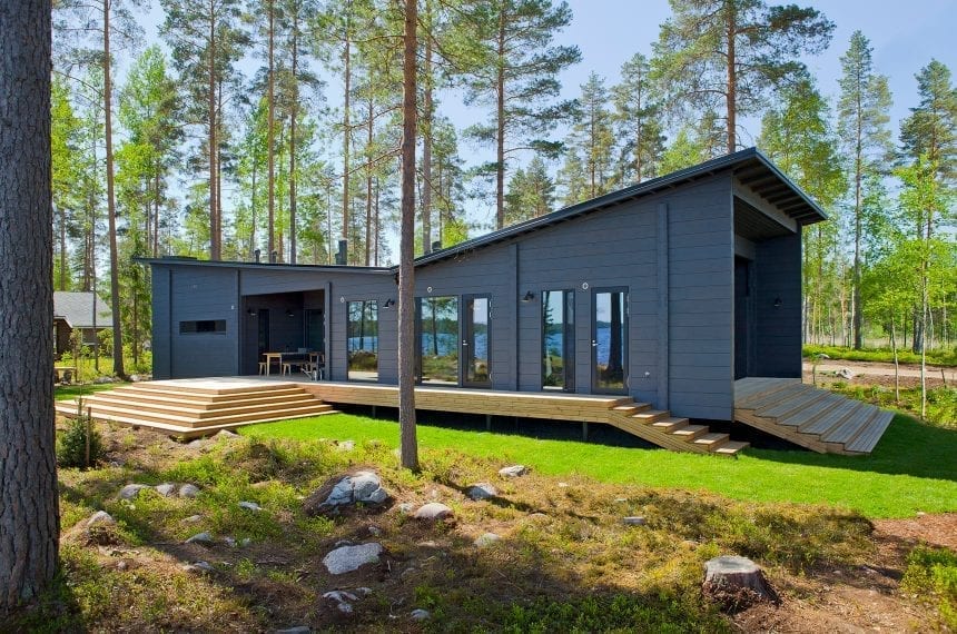Modern log cabin Honka Lokki