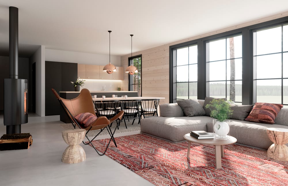 Energy-efficien Vilja log house