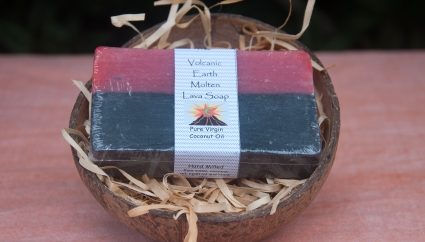 Buy Amazing Organic Black Lava Soap made from materials at Yassur Volcanoe on the island of Tanna!
