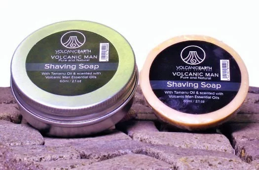 organic shaving soap volcanic earth
