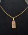 Stunning and Charming 9k Gold Mini Tribal Tabu on Rhodonite Pendant